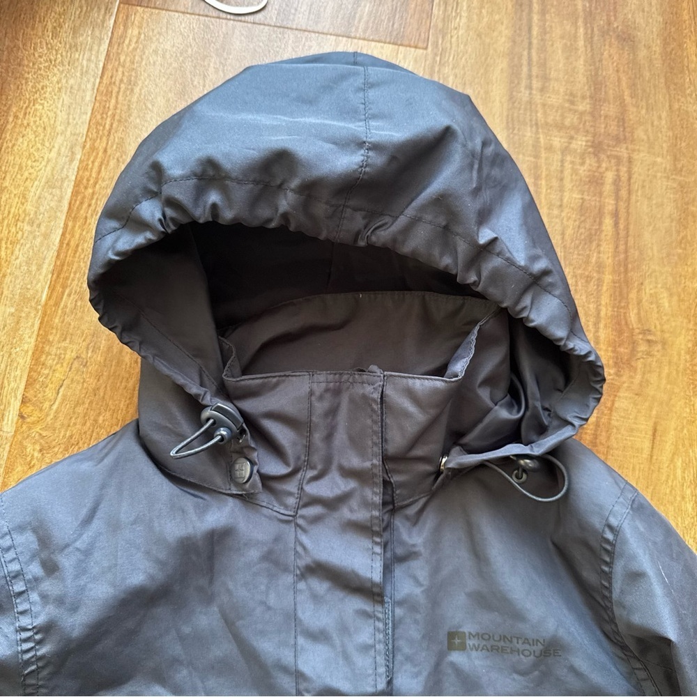 Mountain Warehouse Navy Lightweight Rain Jacket Windbreaker Hooded Outdoor Coat - Picture 4 of 10